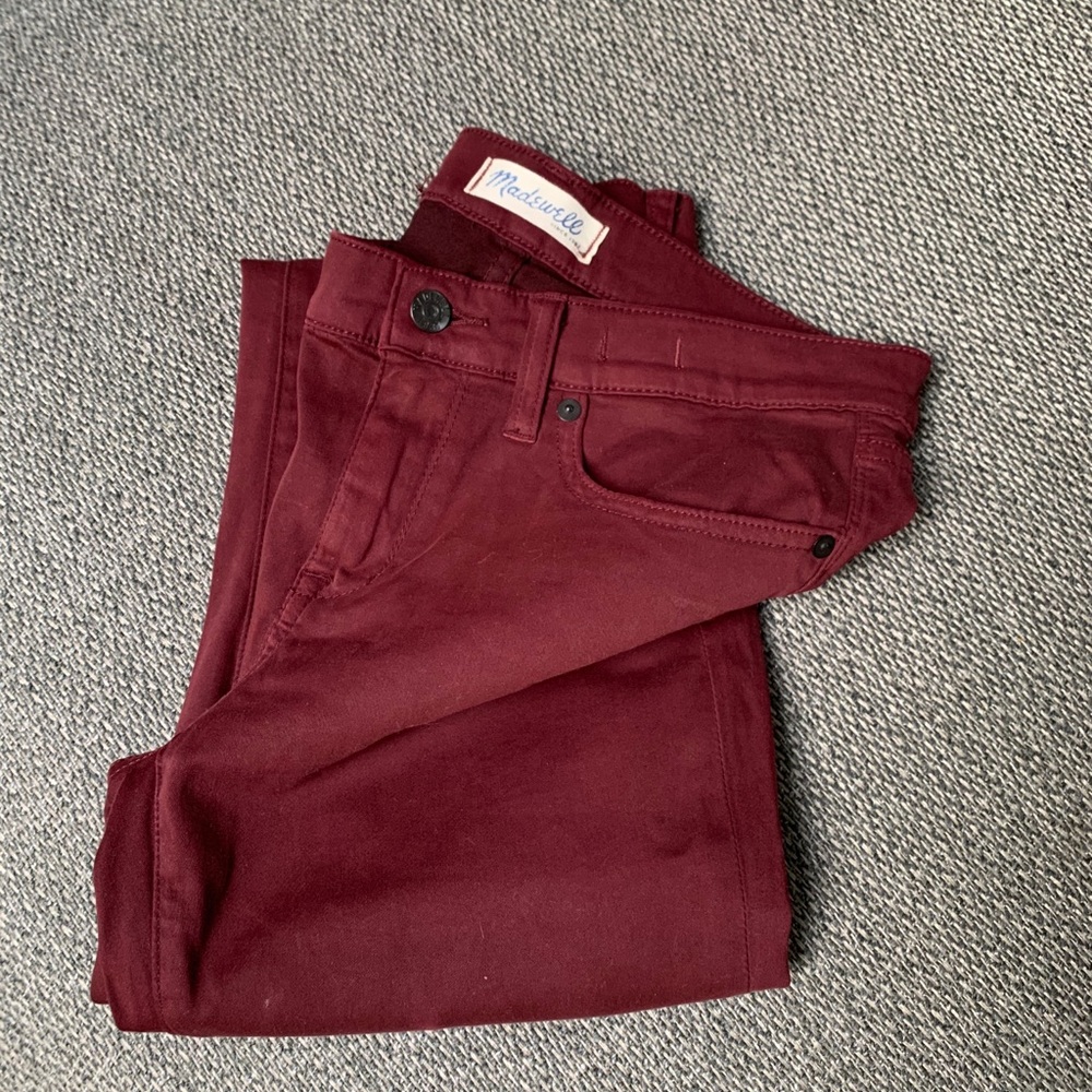 Madewell Skinny Jeans- Maroon